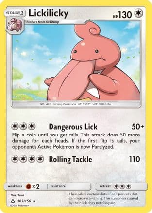 Lickilicky — SM - Ultra Prism Pokémon TCG card by Yumi