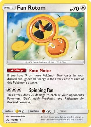 Fan Rotom — SM - Ultra Prism Pokémon TCG card by Masakazu Fukuda
