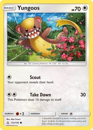 Yungoos — SM - Ultra Prism Pokémon TCG card by Misa Tsutsui