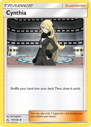 Cynthia — SM - Ultra Prism Pokémon TCG card by Ken Sugimori