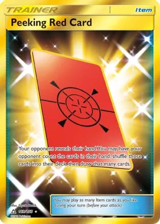 Peeking Red Card (Secret Rare) — SM - Ultra Prism