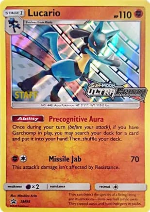 Lucario - SM95 (Prerelease) [Staff] — SM Promos