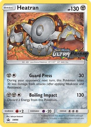 Heatran - SM96 (Prerelease) — SM Promos Pokémon TCG card by Mitsuhiro Arita