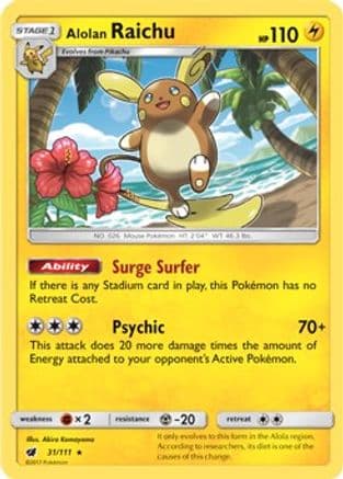 Alolan Raichu - 31/111 (SM Crimson Invasion) — Deck Exclusives