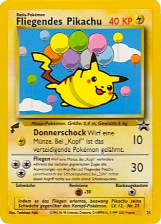 Pikachu (Flying) — Pikachu World Collection Promos Pokémon TCG card by Toshinao Aoki