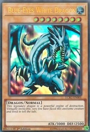 Blue-Eyes White Dragon (Version 1) — Legendary Collection Kaiba Yu-Gi-Oh! card by KAZUKI TAKAHASHI