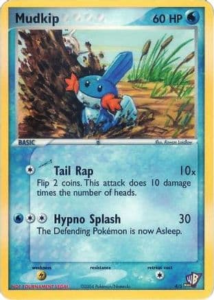 Mudkip - 4/5 — Kids WB Promos Pokémon TCG card by Atsuko Nishida