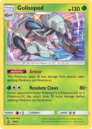 Golisopod - SM52 — SM Promos Pokémon TCG card by Naoki Saito
