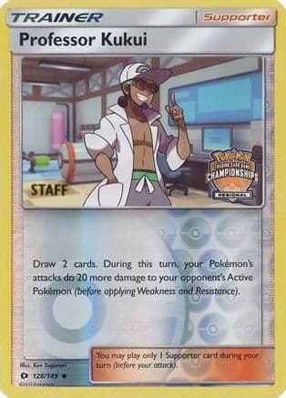 Professor Kukui - 128/149 (Regional Championships) [Staff] — League & Championship Cards Pokémon TCG card by Ken Sugimori