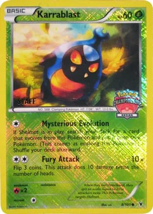 Karrablast - 8/101 (Championship Series) [Staff] — League & Championship Cards