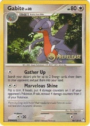 Gabite - 48/124 (Prerelease) — Diamond and Pearl Promos Pokémon TCG card by Ken Sugimori