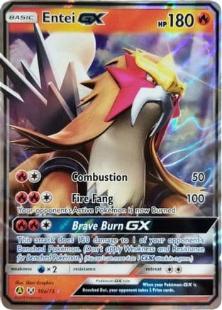 Entei GX - 10a/73 — Alternate Art Promos Pokémon TCG card by Shin Graphics