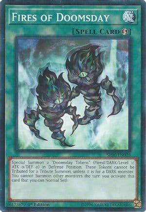 Fires of Doomsday — Structure Deck: Lair of Darkness Yu-Gi-Oh! card by KAZUKI TAKAHASHI