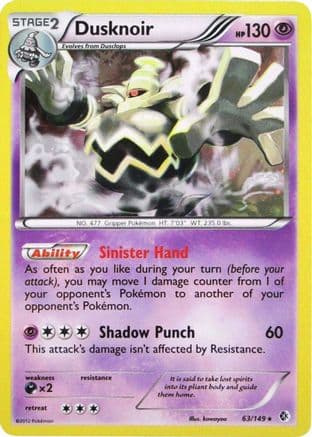 Dusknoir - 63/149 (Cosmos Holo) — Blister Exclusives Pokémon TCG card by kawayoo