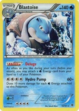 Blastoise - 16/101 (Cosmos Holo) — Blister Exclusives Pokémon TCG card by Satoshi Shirai