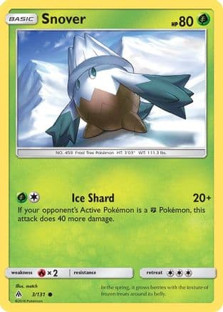 Snover — SM - Forbidden Light Pokémon TCG card by match