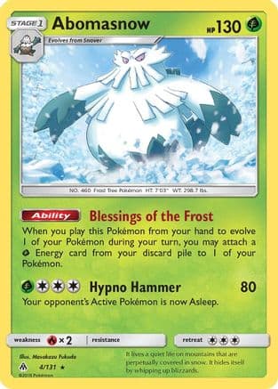 Abomasnow — SM - Forbidden Light Pokémon TCG card by Masakazu Fukuda