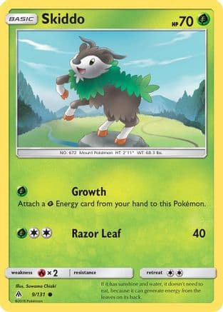 Skiddo — SM - Forbidden Light Pokémon TCG card by Suwama Chiaki