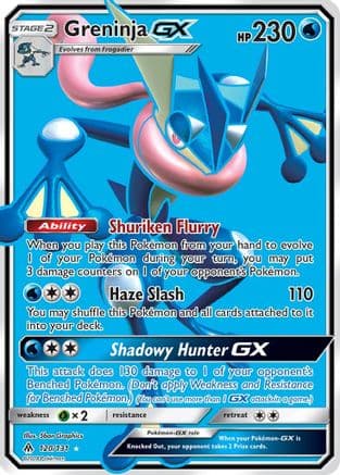 Greninja GX (Full Art) — Pokémon TCG card