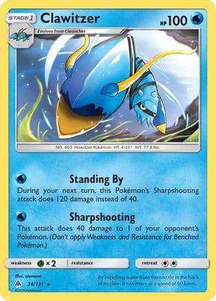 Clawitzer — SM - Forbidden Light Pokémon TCG card by otumami