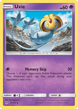 Uxie — SM - Forbidden Light Pokémon TCG card by Shin Nagasawa