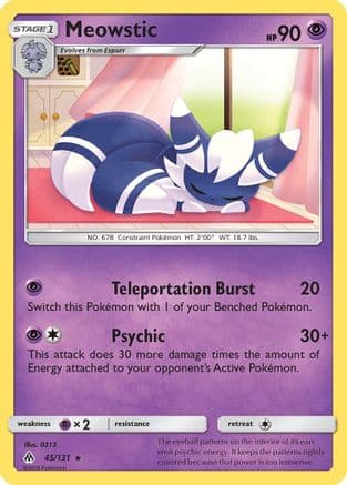 Meowstic — SM - Forbidden Light Pokémon TCG card by 0313