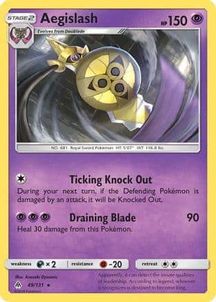 Aegislash — SM - Forbidden Light Pokémon TCG card by Anesaki Dynamic