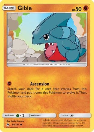 Gible — SM - Forbidden Light Pokémon TCG card by Kyoko Umemoto