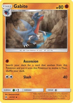 Gabite — SM - Forbidden Light Pokémon TCG card by Sumiyoshi Kizuki