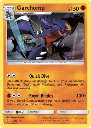 Garchomp — SM - Forbidden Light Pokémon TCG card by Megumi Mizutani