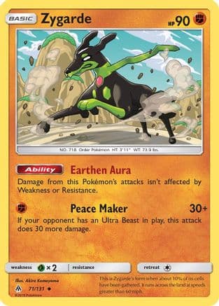 Zygarde (71) — SM - Forbidden Light Pokémon TCG card by Akira Komayama