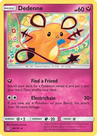 Dedenne — SM - Forbidden Light Pokémon TCG card by Tomokazu Komiya