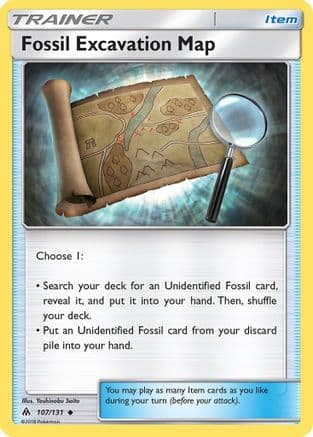 Fossil Excavation Map — SM - Forbidden Light Pokémon TCG card by Yoshinobu Saito