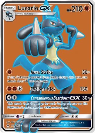 Lucario GX (Full Art) — SM - Forbidden Light