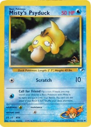 Misty's Psyduck [W Stamped] — WoTC Promo Pokémon TCG card by Atsuko Nishida