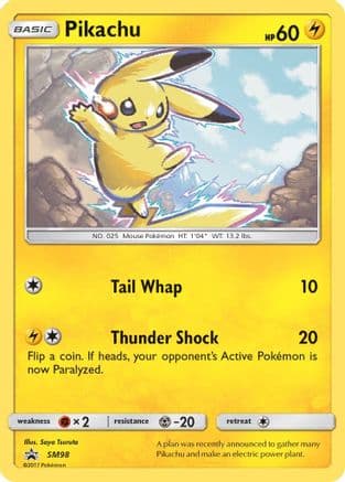 Pikachu - SM98 — SM Promos Pokémon TCG card by Ryuta Fuse