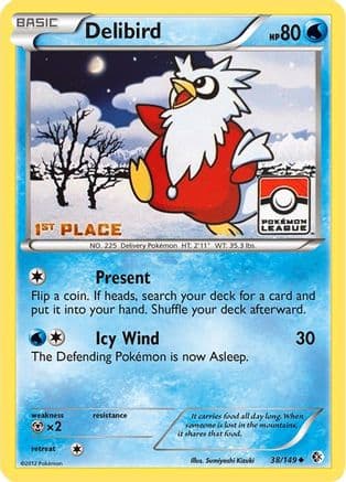 Delibird - 38/149 (Pokemon League) [1st Place] — League & Championship Cards Pokémon TCG card by Sumiyoshi Kizuki