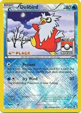 Delibird - 38/149 (Pokemon League) [4th Place] — League & Championship Cards