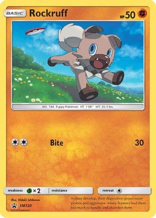 Rockruff - SM120 — SM Promos Pokémon TCG card by Hideki Ishikawa