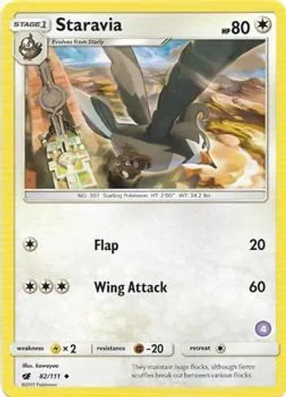 Staravia (4) — SM Trainer Kit: Alolan Sandslash & Alolan Ninetales