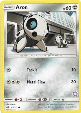Aron (18) — SM Trainer Kit: Alolan Sandslash & Alolan Ninetales Pokémon TCG card by TOKIYA