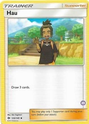 Hau (23) (Alolan Sandslash Half-Deck) — SM Trainer Kit: Alolan Sandslash & Alolan Ninetales Pokémon TCG card by Kei Sugimori