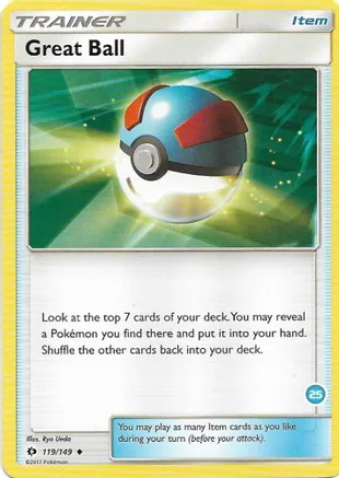 Great Ball (25) (Alolan Ninetales Half-Deck) — SM Trainer Kit: Alolan Sandslash & Alolan Ninetales Pokémon TCG card by Ryo Ueda