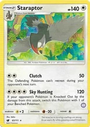 Staraptor (22) — SM Trainer Kit: Alolan Sandslash & Alolan Ninetales