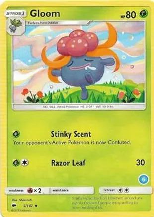 Gloom (6) — SM Trainer Kit: Alolan Sandslash & Alolan Ninetales Pokémon TCG card by Shibuzoh.