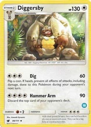 Diggersby (18) — SM Trainer Kit: Alolan Sandslash & Alolan Ninetales Pokémon TCG card by Anesaki Dynamic