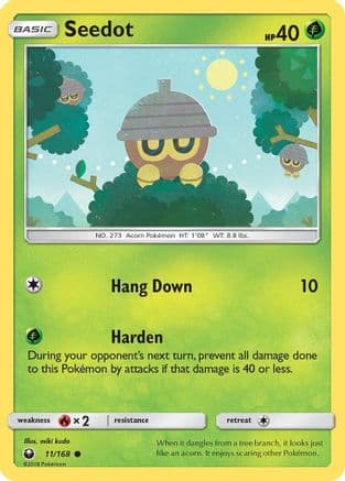 Seedot (11) — SM - Celestial Storm Pokémon TCG card by miki kudo