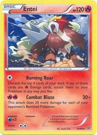 Entei - 14/98 (Cosmos Holo) — Blister Exclusives Pokémon TCG card by Nooki Saito