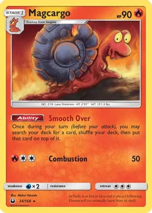 Magcargo — SM - Celestial Storm Pokémon TCG card by Midori Harada
