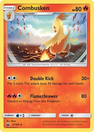 Combusken — SM - Celestial Storm Pokémon TCG card by Mizue